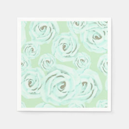 Guardanapos de glacê verde-menta e azul-turquesa