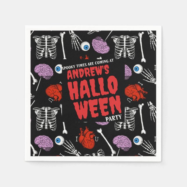 Guardanapos de Halloween personalizáveis - Adicion (Frente)
