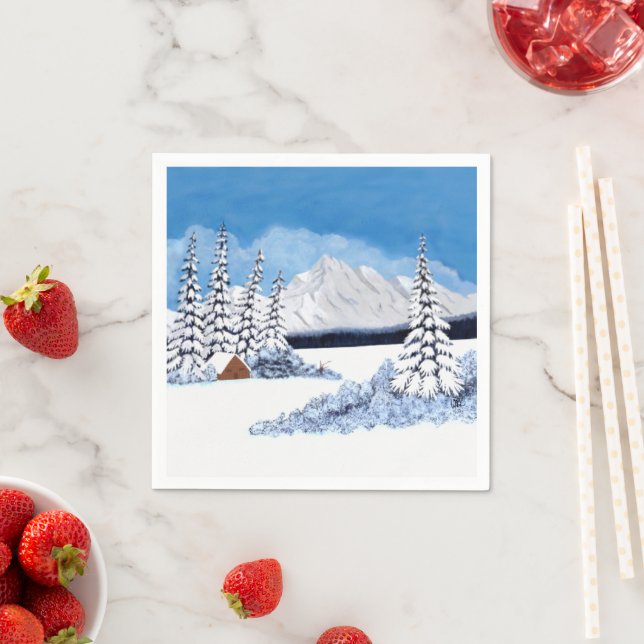 Guardanapos de Inverno Nevado (Insitu)