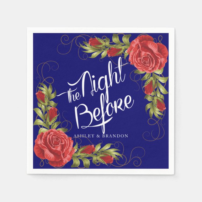 Guardanapos de jantar de ensaio da noite anterior  (Frente)