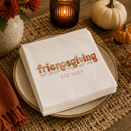 Guardanapos de jantar do Friendsgiving em aquarela