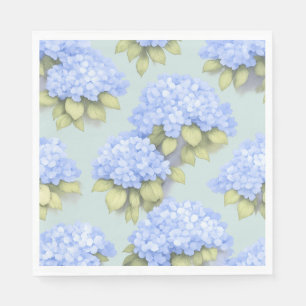 Guardanapos de Jantar Padrão Hortênsia Azul de Ovo