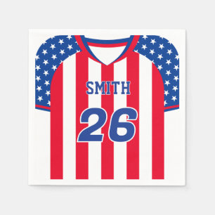 Guardanapos de Jersey de Futebol EUA Personalizado