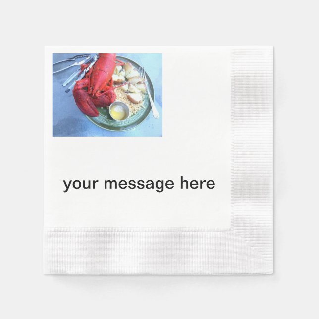 guardanapos de lagosta personalizados (Frente)
