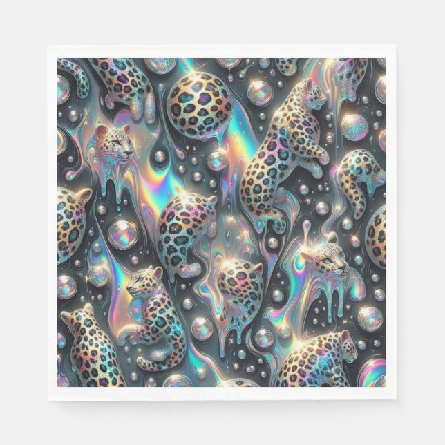 Guardanapos de Luxo Estampa Leopardo Opal (Frente)