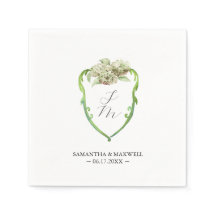 Guardanapos de Monograma de Casamento Hortênsia Ve