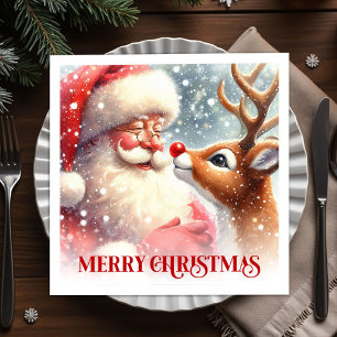 Guardanapos de Natal da Festa do Papai Noel Traves