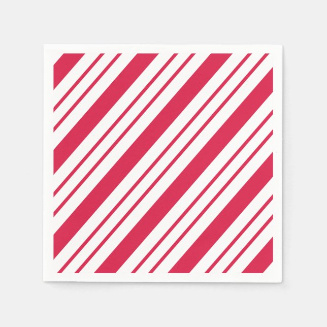 Guardanapos de Natal de Candy Cane de Hortelã Ousa (Frente)