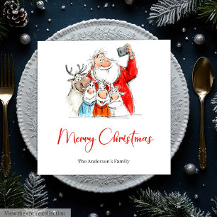 Guardanapos de Natal de jantar engraçados personal