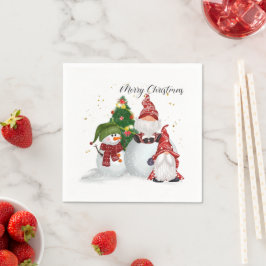 Guardanapos de Natal Gnomos de Natal