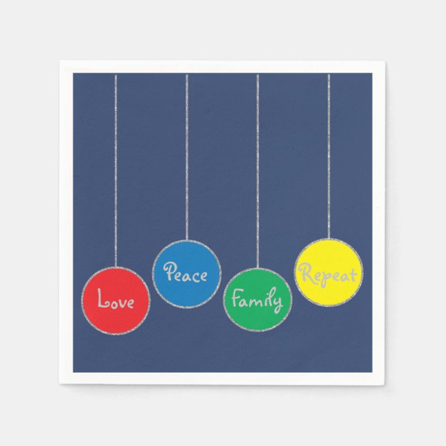 Guardanapos de Natal Personalizados "Enfeites de Á (Frente)