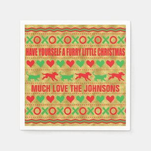 Guardanapos de Natal Personalizados "FurryChristma