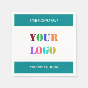 Guardanapos de negócios com logotipo e texto perso