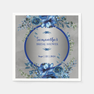 Guardanapos de Noiva Flores de Prata Elegantes