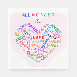 Guardanapos de NOIVADO LOVE Multi Idiomas Personal