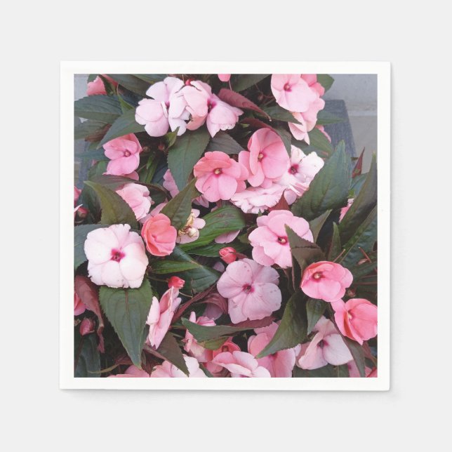 Guardanapos de pano com jardim floral rosa | Botân (Frente)