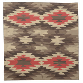 Guardanapos De Pano Padrão Brown/Terra Cotta