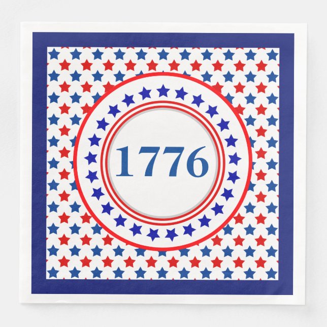 Guardanapos de papel americanos 1776 (Frente)