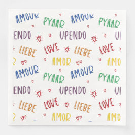 Guardanapos de papel Arco-íris Orgulho 'Amor em Mu