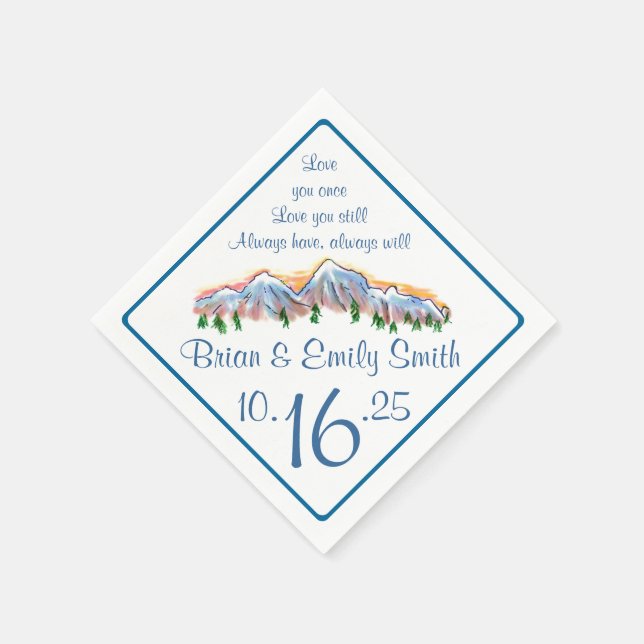 Guardanapos de papel artístico de montanha persona (Canto)