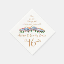 Guardanapos de papel artístico de montanha persona