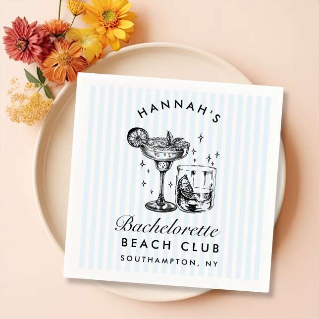 Guardanapos de papel azuis para despedida de solte (Criador carregado)