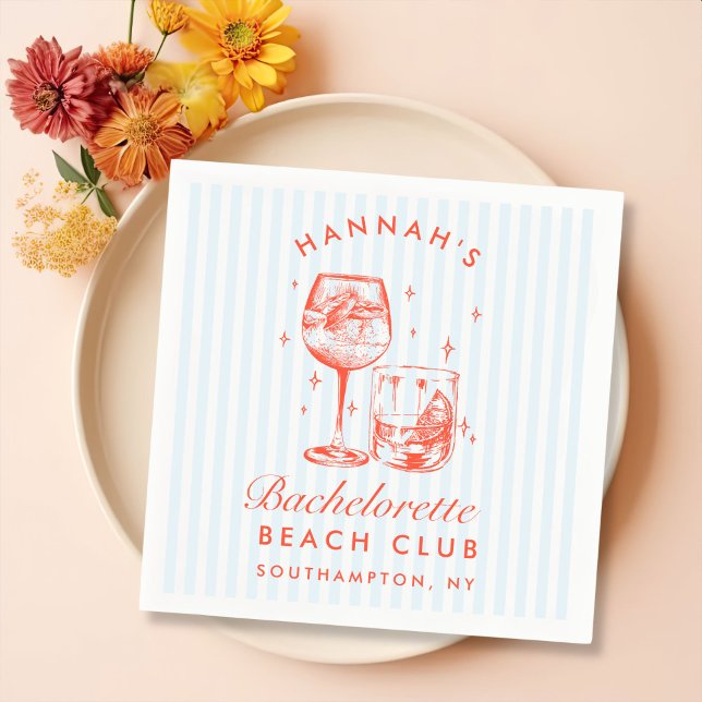 Guardanapos de papel azuis para despedida de solte (Criador carregado)