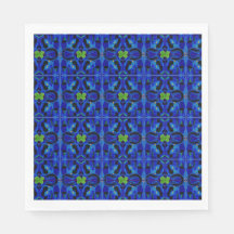 Guardanapos de papel azul