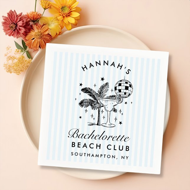 Guardanapos de papel azul para despedida de soltei (Criador carregado)