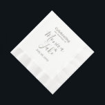 Guardanapos de papel clássicos personalizados 6.5<br><div class="desc">Aqui está uma opção de excelente para o seu casamento,  chá ou evento especial. Guardanapos de papel personalizados com um roteiro clássico e elegante. Personalize o texto para se adequar à sua ocasião. Use a modelo para criar seus próprios guardanapos de papel personalizados.</div>