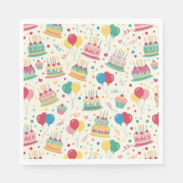 Guardanapos de papel coloridos para bolos de anive