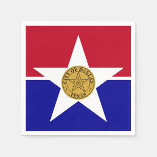 Guardanapos de papel com bandeira de Dallas