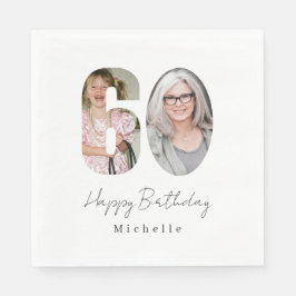 Guardanapos de papel com foto personalizada para 6
