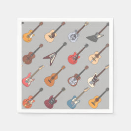 Guardanapos de papel com guitarra, Suprimentos par