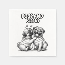 Guardanapos de papel com insetos e beijos