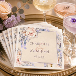Guardanapos de papel cor-de-rosa para casamento co