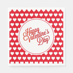 Guardanapos de papel Corações de São Valentim