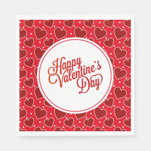 Guardanapos de papel Corações de São Valentim