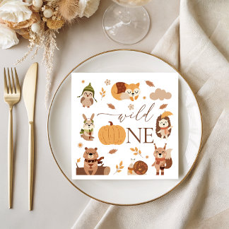 Guardanapos de papel Cozy Autumn Woodland Wild One