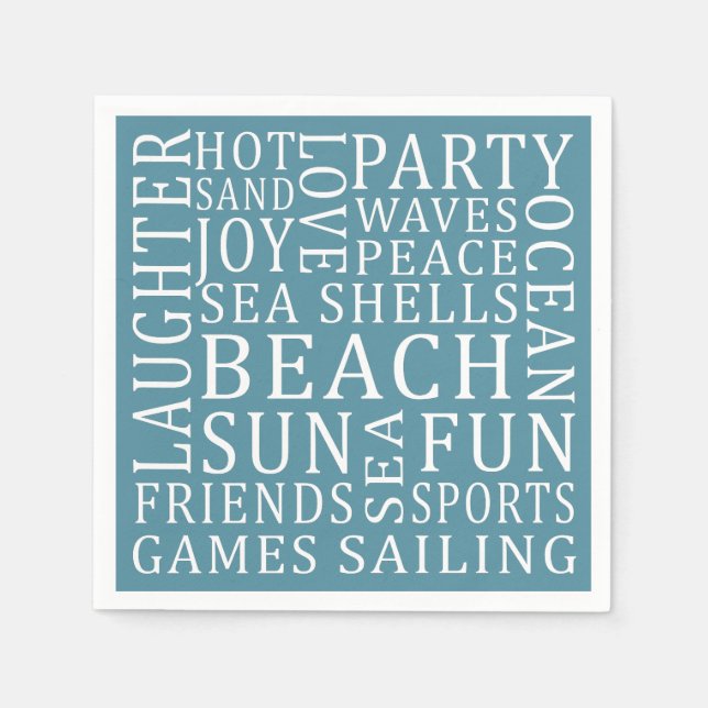 Guardanapos de papel da Câmara de Praia Personaliz (Frente)