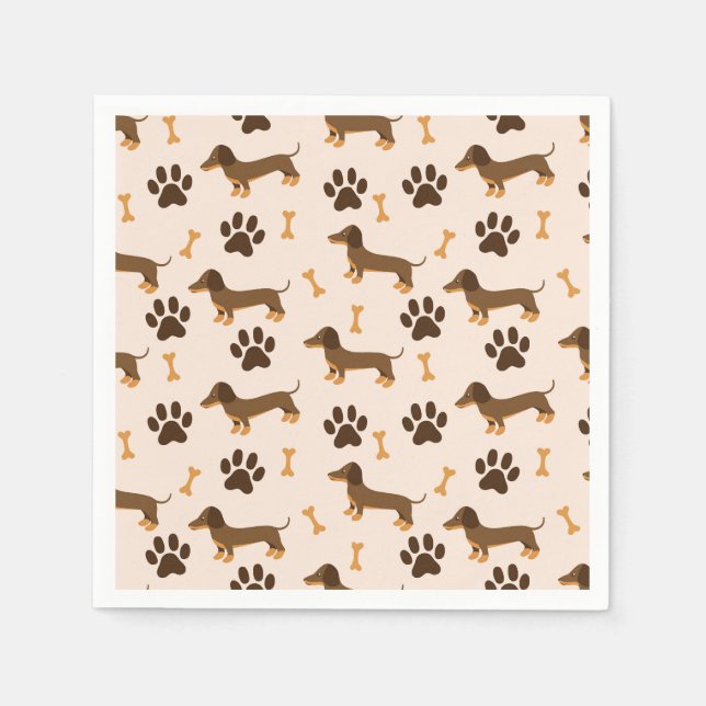 Guardanapos de Papel Dachshund, Suprimentos para F (Frente)
