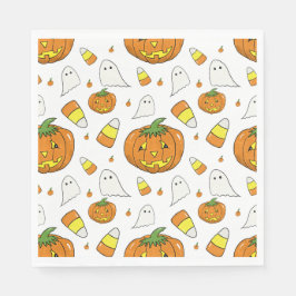 Guardanapos de Papel de Abóbora de Halloween Fofos