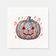 Guardanapos de papel de abóbora disco laranja de H