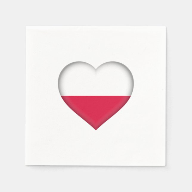 Guardanapos de papel de amor polonês (Frente)