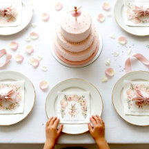 Guardanapos de papel de aniversário de aquarela Ba