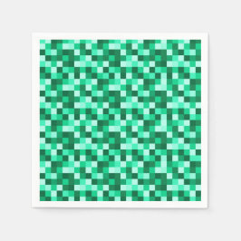 Guardanapos de papel de aniversário Minecraft Gree