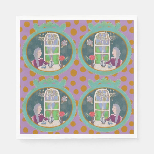 Guardanapos de papel de arte vintage (Frente)