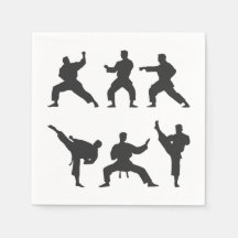 Guardanapos de papel de artes marciais, festa de c