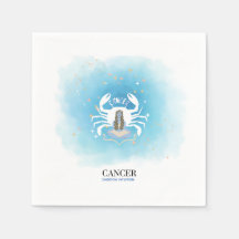 Guardanapos de papel de Ásterologia em Aquarela -
