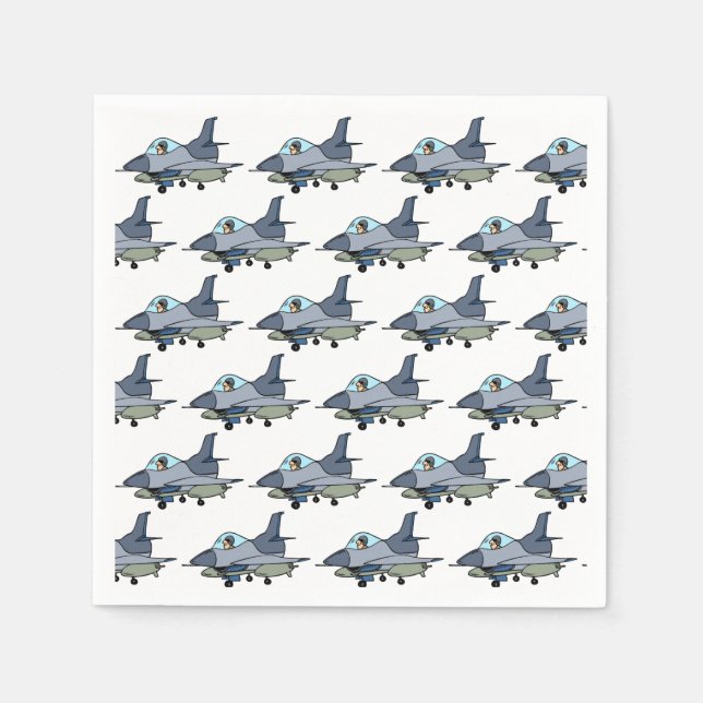 Guardanapos de papel de Avião de Combate, Festa de (Frente)